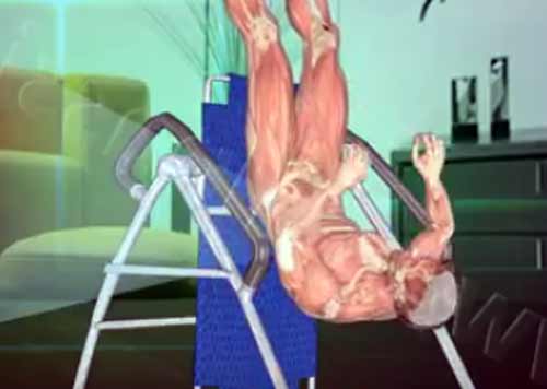 using an inversion therapy table to strengthen the back muscles